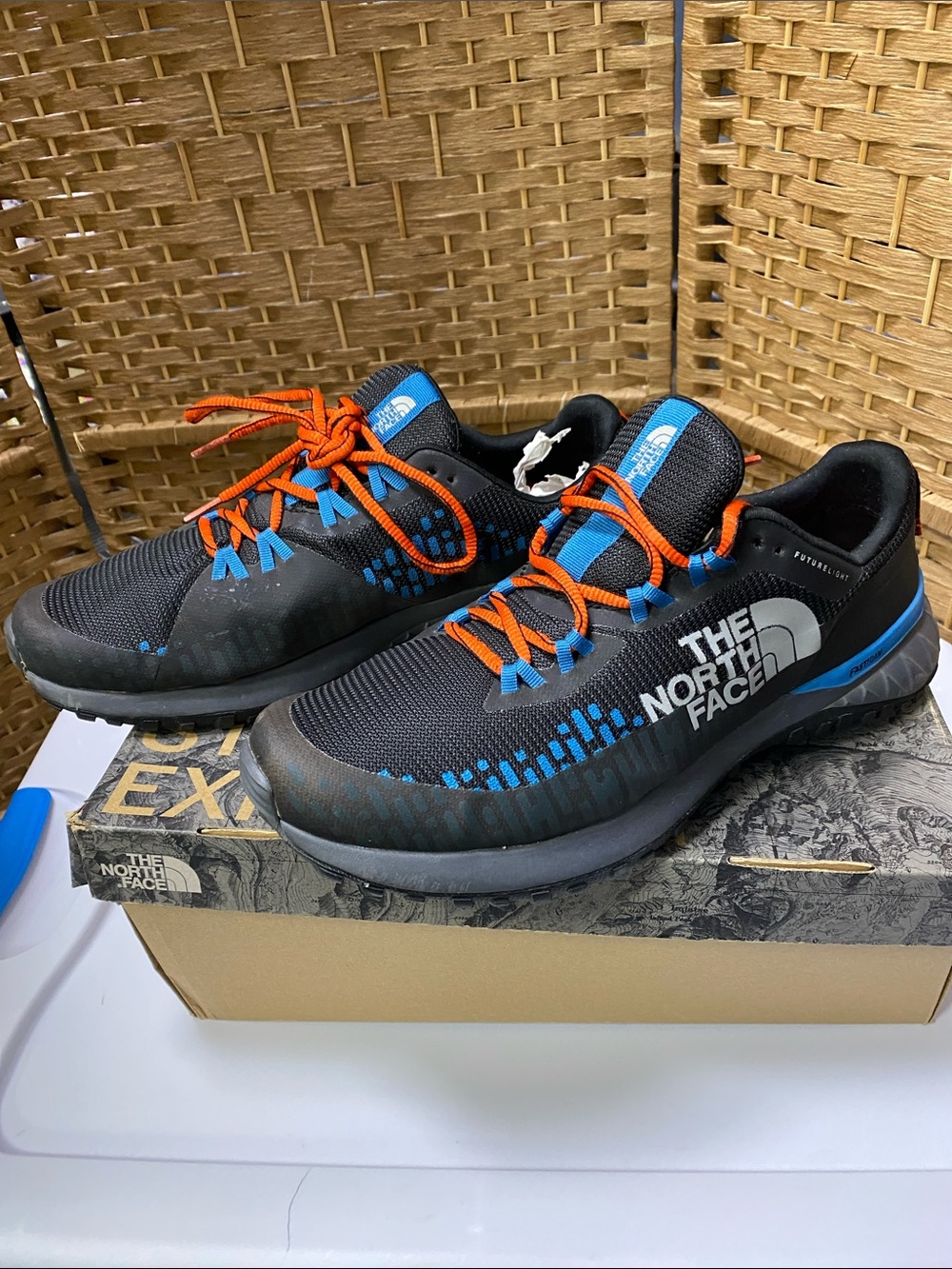 The North Face Men’s  ultra109GTX Black & Blue Trail Running Shoes